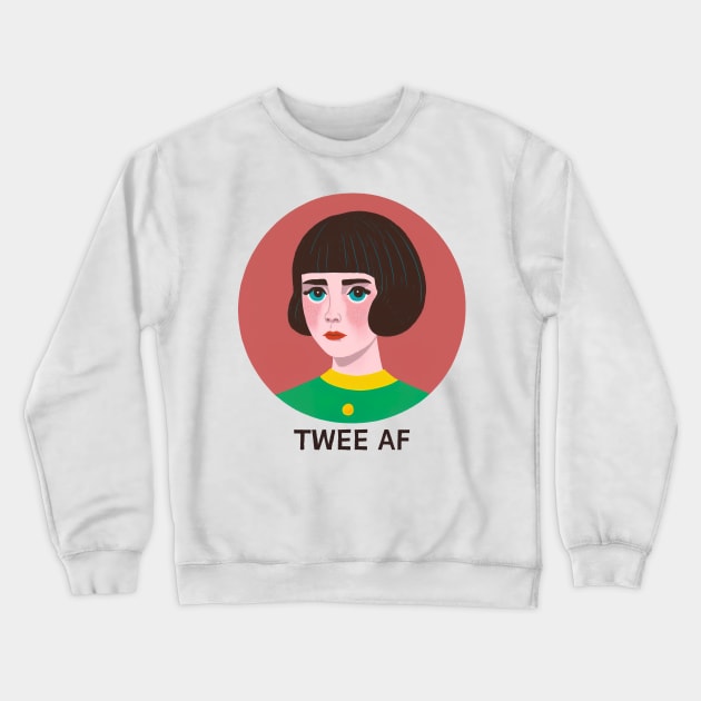 Twee AF • Original Fan Tribute Design Crewneck Sweatshirt by unknown_pleasures